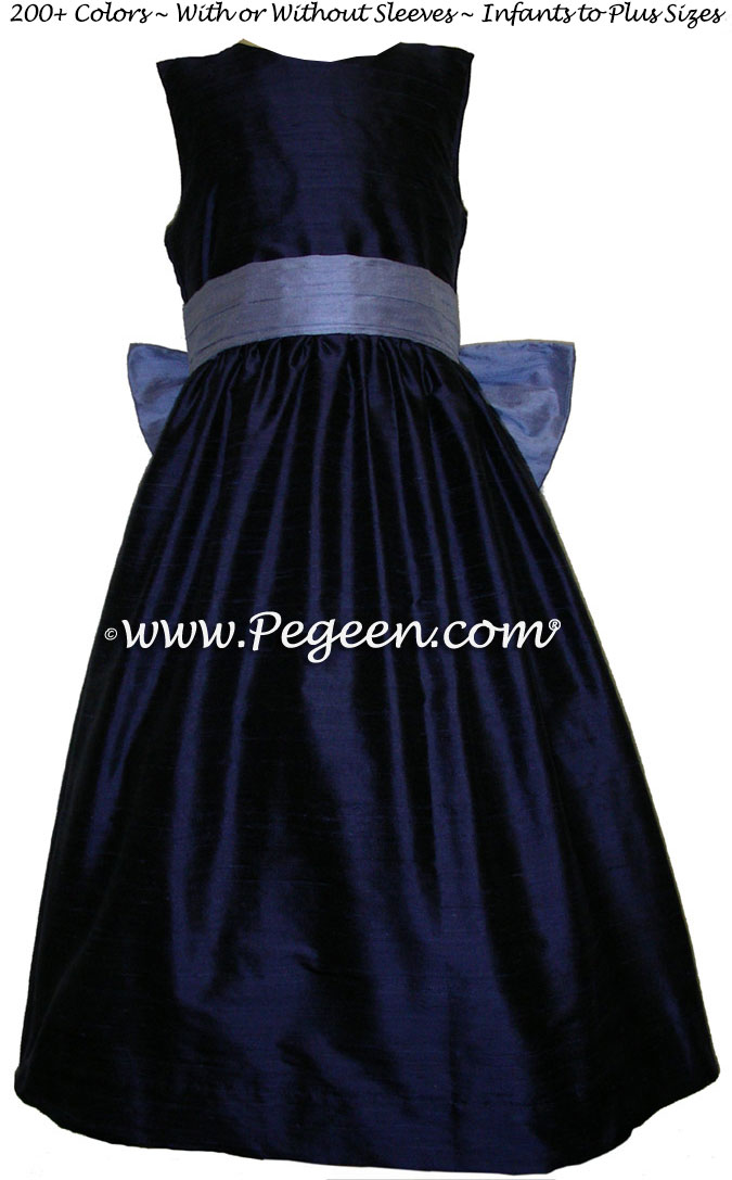 navy blue flower girl dresses