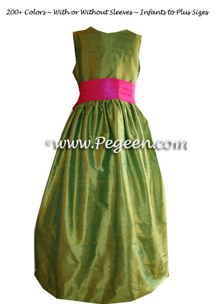 Lime Green And Hot Pink Bridesmaid Dresses