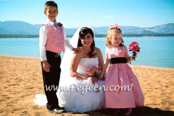 Black And Pink Dresses. Pink and lack themed wedding