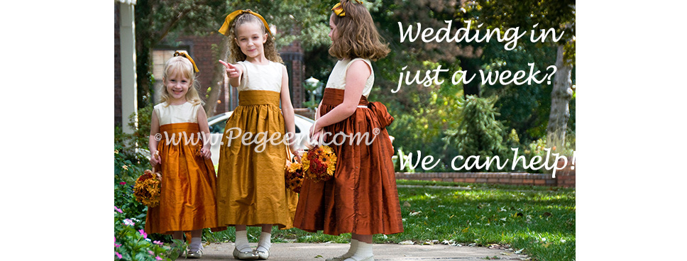 Flower girl dresses in a rush