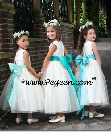 2010 Tiffany Blue Flower Girl Dresses of the Year DIY Wedding