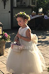 Flower Girl Dress in ivory with Pegeen Signature Bustle