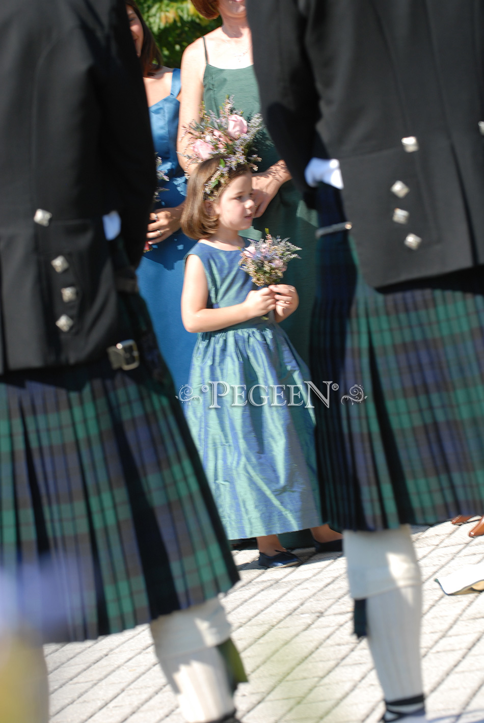 Plaid flower girl dresses - Scottish themed weddings