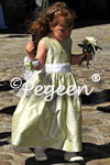 Spring Green and White flower girl dress