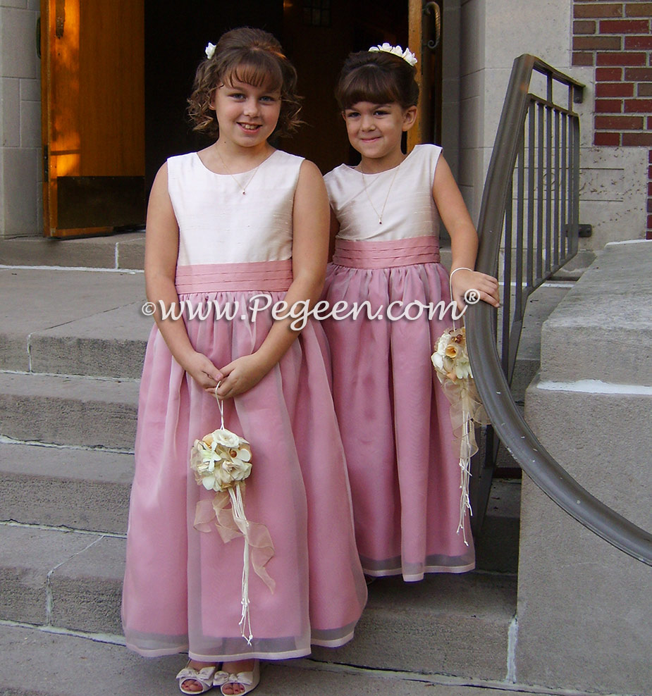 Pink and Mauve Pink Flower Girl Dresses