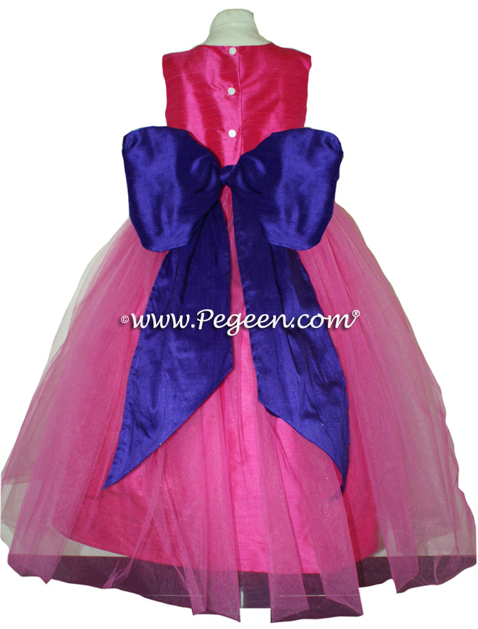 hot pink and royal blue outfit