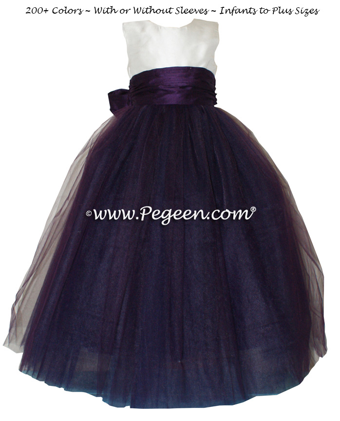 flower girl dresses plum color