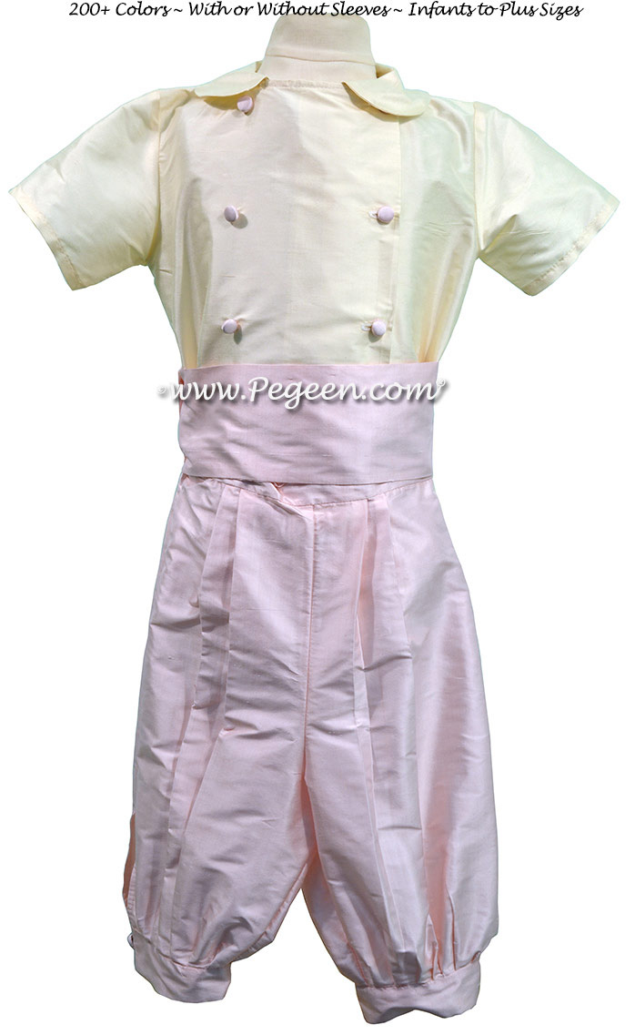 Style 509 Boys Ring Bearer Suit in Peony Pink and Peony Pink