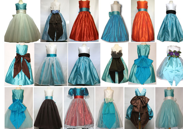 fall color flower girl dresses