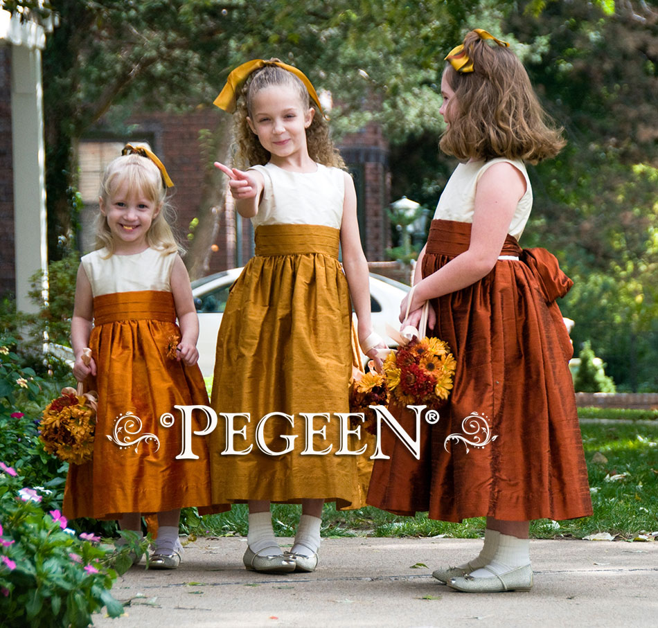 girls burnt orange dress