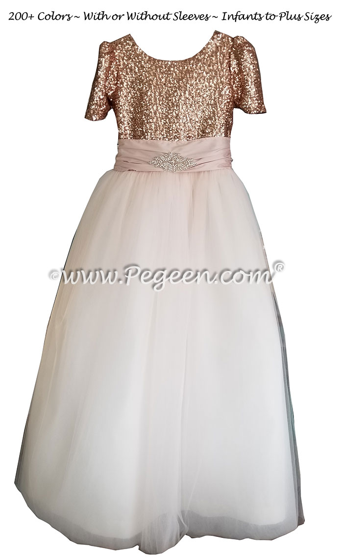 rose gold rhinestone dress