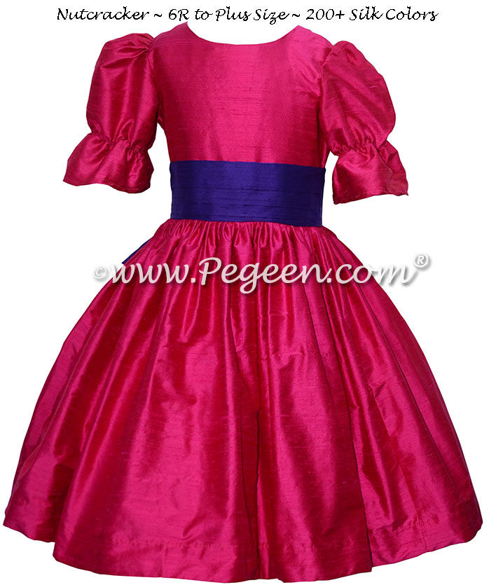 Nutcracker Dress in Raspberry and Royal Purple Style 701