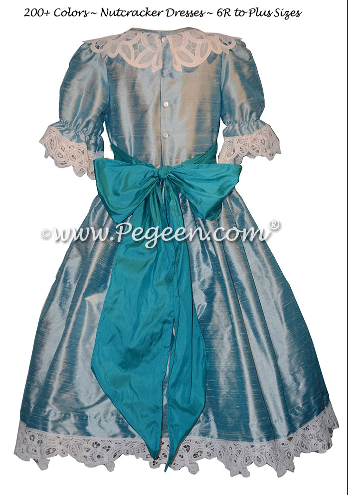 Nutcracker Party Scene Dress in Caribbean and Teal Style 708 Nutcracker Party Scene Dress in Caribbean and Teal Style 708