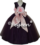 Wildberry and Petal Pink with back bow and flowers for flower girl dresses of the week