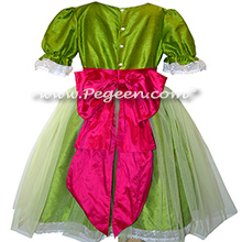 Grass Green and Raspberry Tulle Nutcracker Party Scene Dress Style 703 by Pegeen