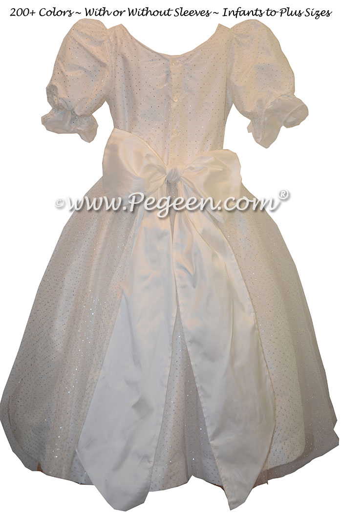 White Silk and Tulle Costume for Clara - Part of the Nutcracker Collection by Pegeen Style 755