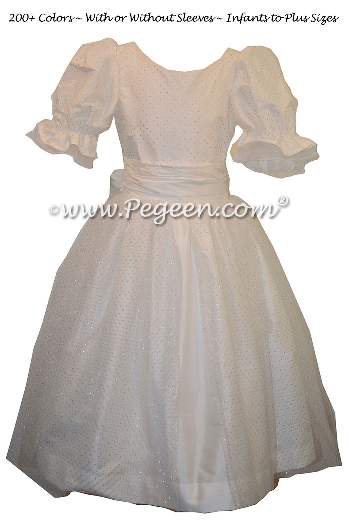 White Silk and Tulle Costume for Clara - Part of the Nutcracker Collection by Pegeen Style 755