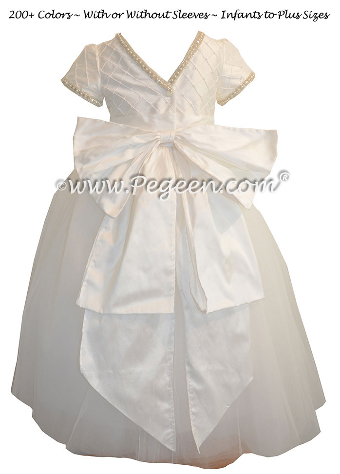 First Communion Dress Style 993 by Pegeen Heavenly White Collection
