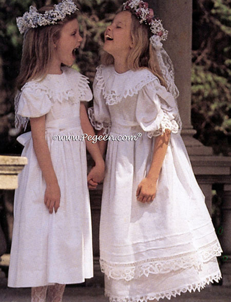 flower girl linen dresses