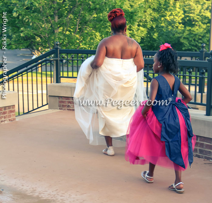 hot pink and navy blue outfits