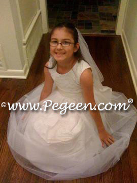 Communion Dresses in tulle and silk
