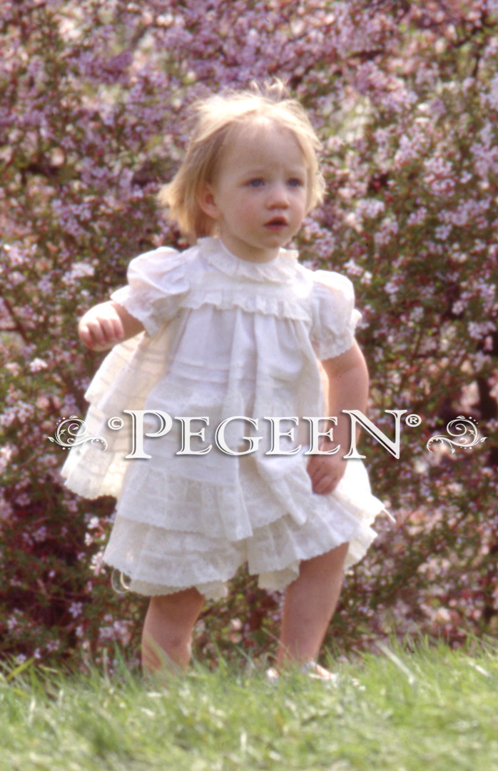 Silk 2pc Infant/Toddler dress with English laces.
