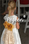 Flower Girl Dresses in ivory and gold