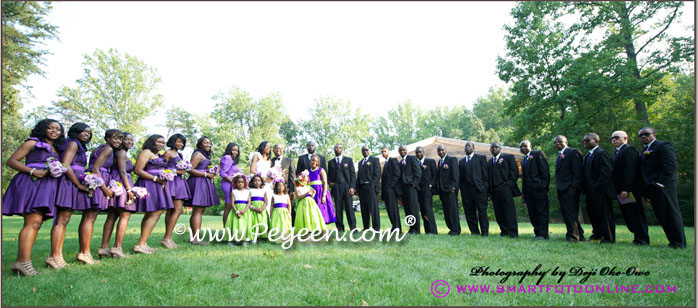 flower girl dresses of the year honorable mention in Purple and Green silk