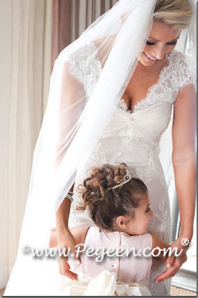 Flower girl dress of The Year - Style 402 in Ballet Pink and Bisque Flower girl dress of The Year - Style 402 in Ballet Pink and Bisque