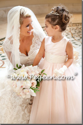 Flower girl dress of The Year - Style 402 in Ballet Pink and Bisque Flower girl dress of The Year - Style 402 in Ballet Pink and Bisque