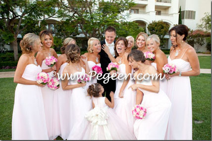 Flower girl dress of The Year - Style 402 in Ballet Pink and Bisque Flower girl dress of The Year - Style 402 in Ballet Pink and Bisque
