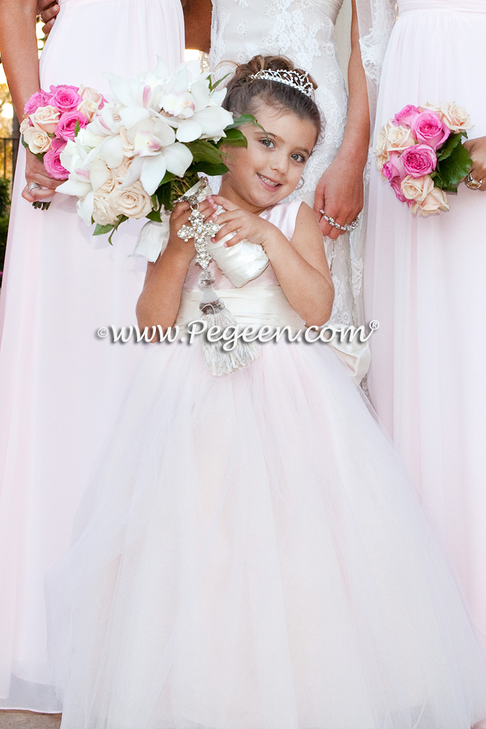 Flower girl dress of The Year - Style 402 in Ballet Pink and Bisque Flower girl dress of The Year - Style 402 in Ballet Pink and Bisque