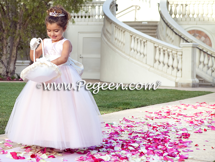 Flower girl dress of The Year - Style 402 in Ballet Pink and Bisque Flower girl dress of The Year - Style 402 in Ballet Pink and Bisque