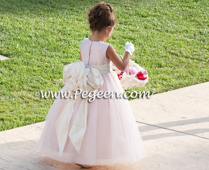 Flower girl dress of The Year - Style 402 in Ballet Pink and Bisque Flower girl dress of The Year - Style 402 in Ballet Pink and Bisque