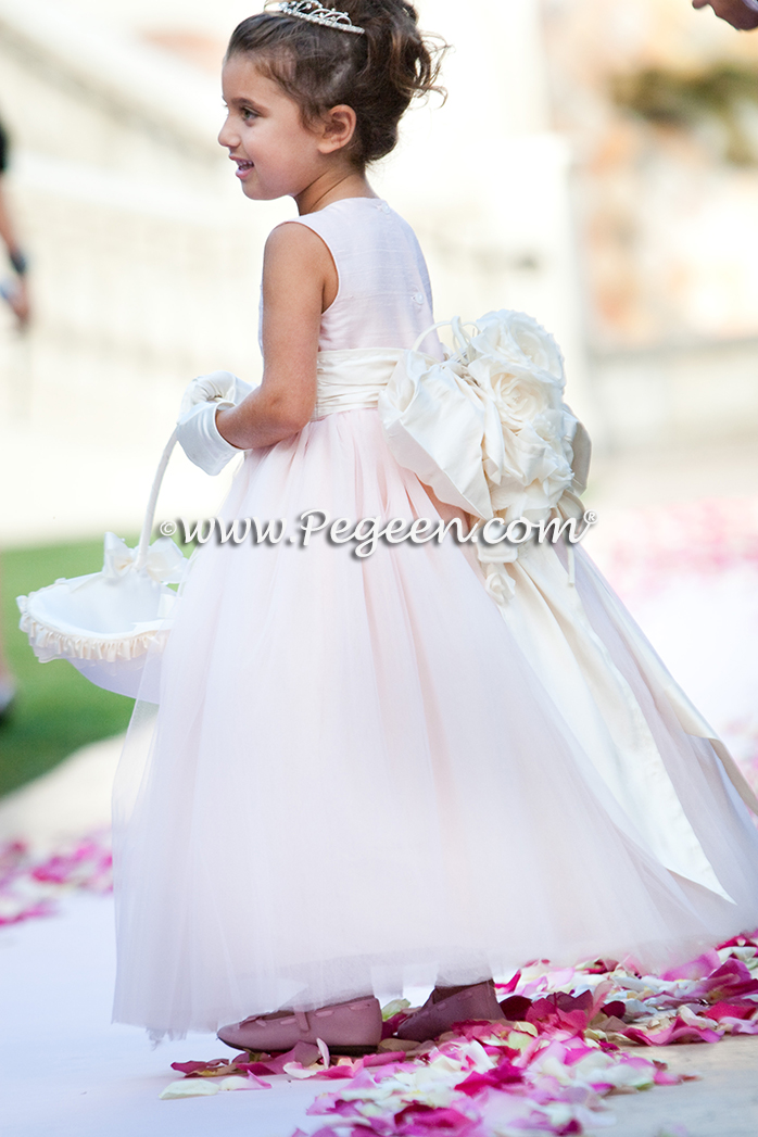 Flower girl dress of The Year - Style 402 in Ballet Pink and Bisque Flower girl dress of The Year - Style 402 in Ballet Pink and Bisque