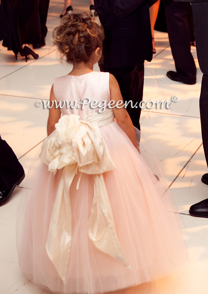 Flower girl dress of The Year - Style 402 in Ballet Pink and Bisque Flower girl dress of The Year - Style 402 in Ballet Pink and Bisque
