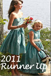 Creme and Teal 2011 Flower Girl Dress/Wedding of the Year Runner Up