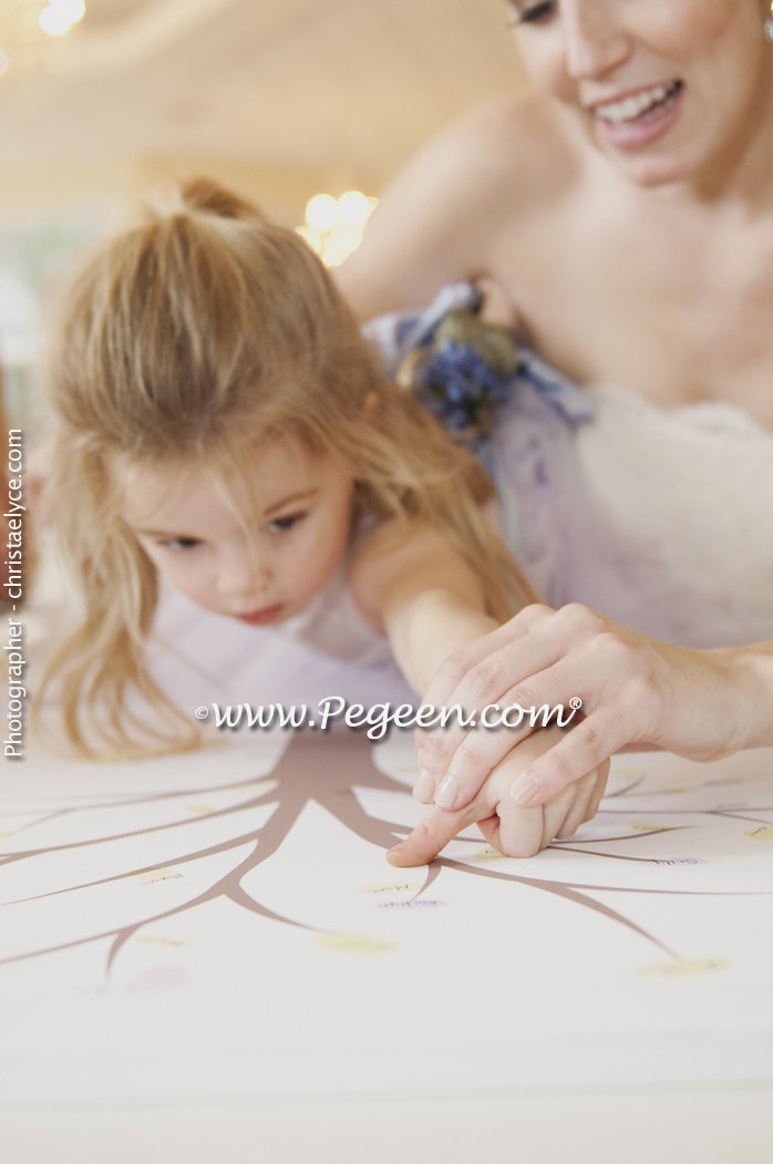 2012 Flower Girl Dress of The Year in Wisteria and Lavender Tulle and Silk Pegeen Couture Style 402