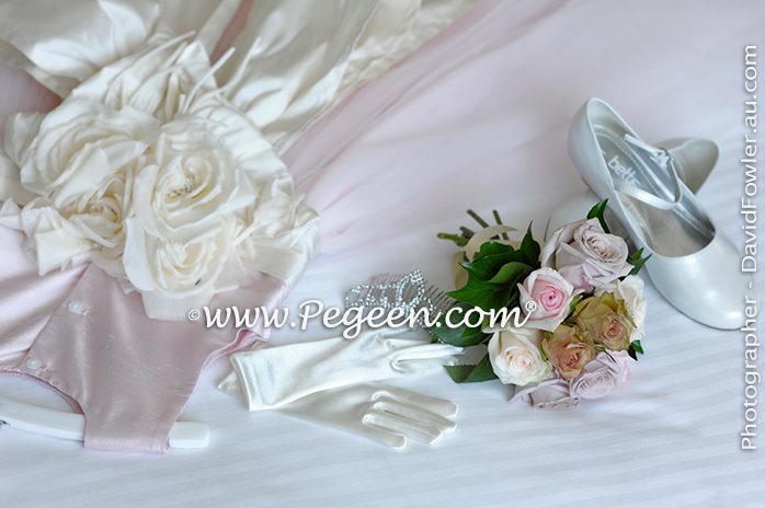 2013 Flower Girl Dress of The Year in Peony Pink and Lavender Tulle and Silk Pegeen Couture Style 402