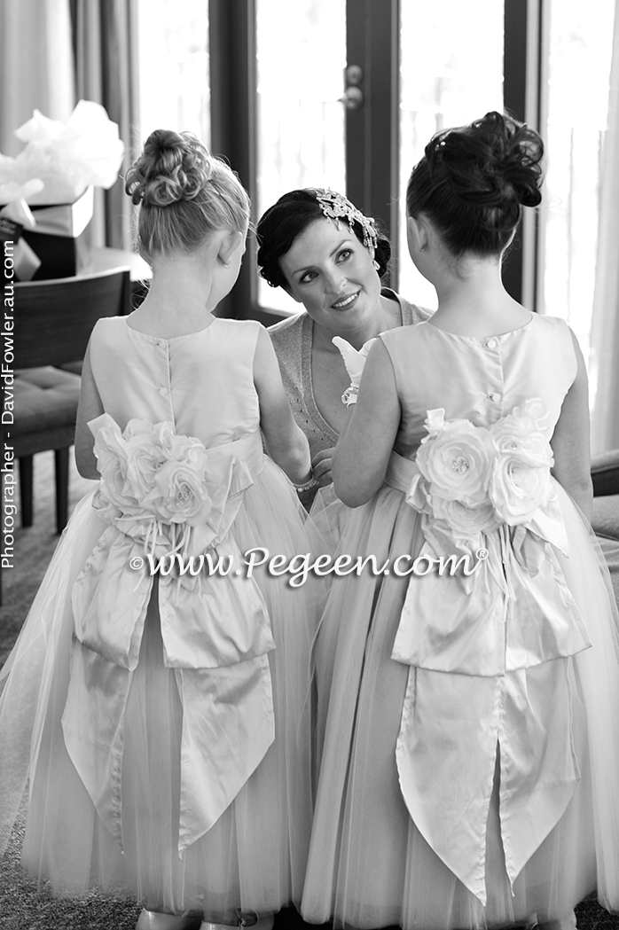 2013 Flower Girl Dress of The Year in Peony Pink and Lavender Tulle and Silk Pegeen Couture Style 402