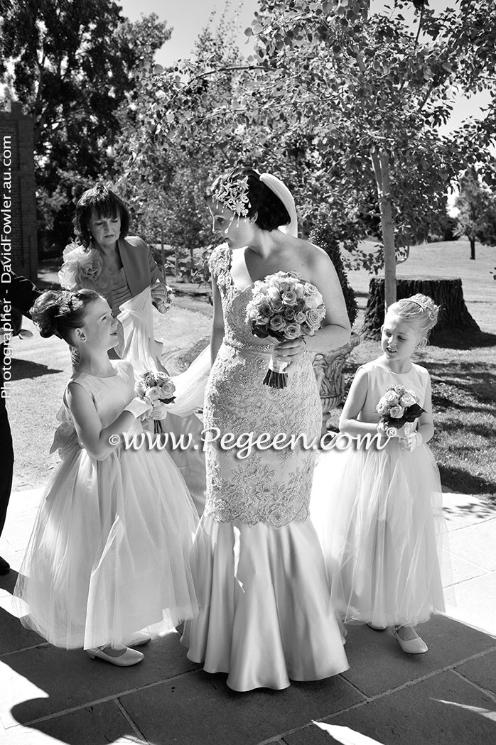 2013 Flower Girl Dress of The Year in Peony Pink and Lavender Tulle and Silk Pegeen Couture Style 402
