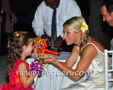 Flower Girl Dresses/Island Wedding of the Year 2014 in Mango Orange and Hot Boing Pink Flower Girl Dresses/Island Wedding of the Year 2014 in Mango Orange and Hot Boing Pink - Pegeen Couture 402