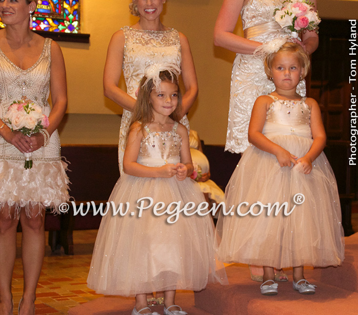 Platinum Wedding of the Year 2015 in Toffee Style 904 - From the Fairytale Flower Girl Dress Collection in Silk and Tulle and Swarovski Crystals
