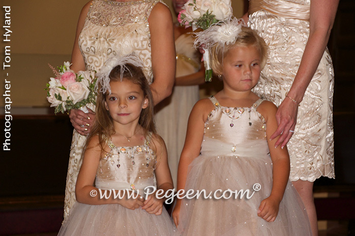 Platinum Wedding of the Year 2015 in Toffee Style 904 - From the Fairytale Flower Girl Dress Collection in Silk and Tulle and Swarovski Crystals