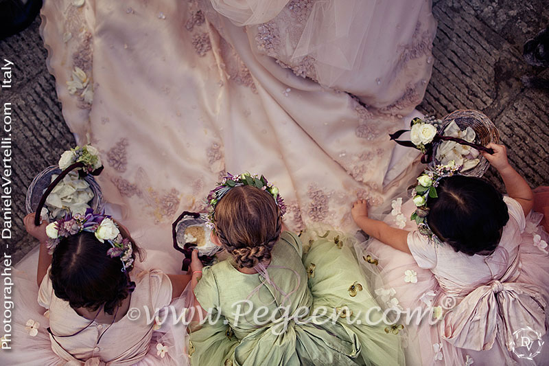 2016 Flower Girl Dress/Wedding of the Year in multiple shades of silk and tulle, Swarovski Crystal and Hydrangea flower petals 2016 Flower Girl Dress/Wedding of the Year in multiple shades of silk and tulle, Swarovski Crystal and Hydrangea flower petals