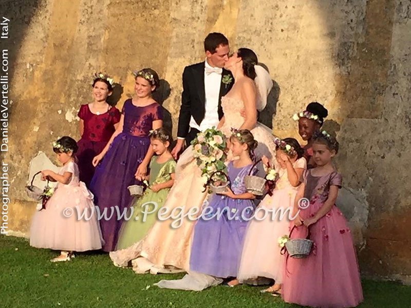 2016 Flower Girl Dress/Wedding of the Year in multiple shades of silk and tulle, Swarovski Crystal and Hydrangea flower petals 2016 Flower Girl Dress/Wedding of the Year in multiple shades of silk and tulle, Swarovski Crystal and Hydrangea flower petals